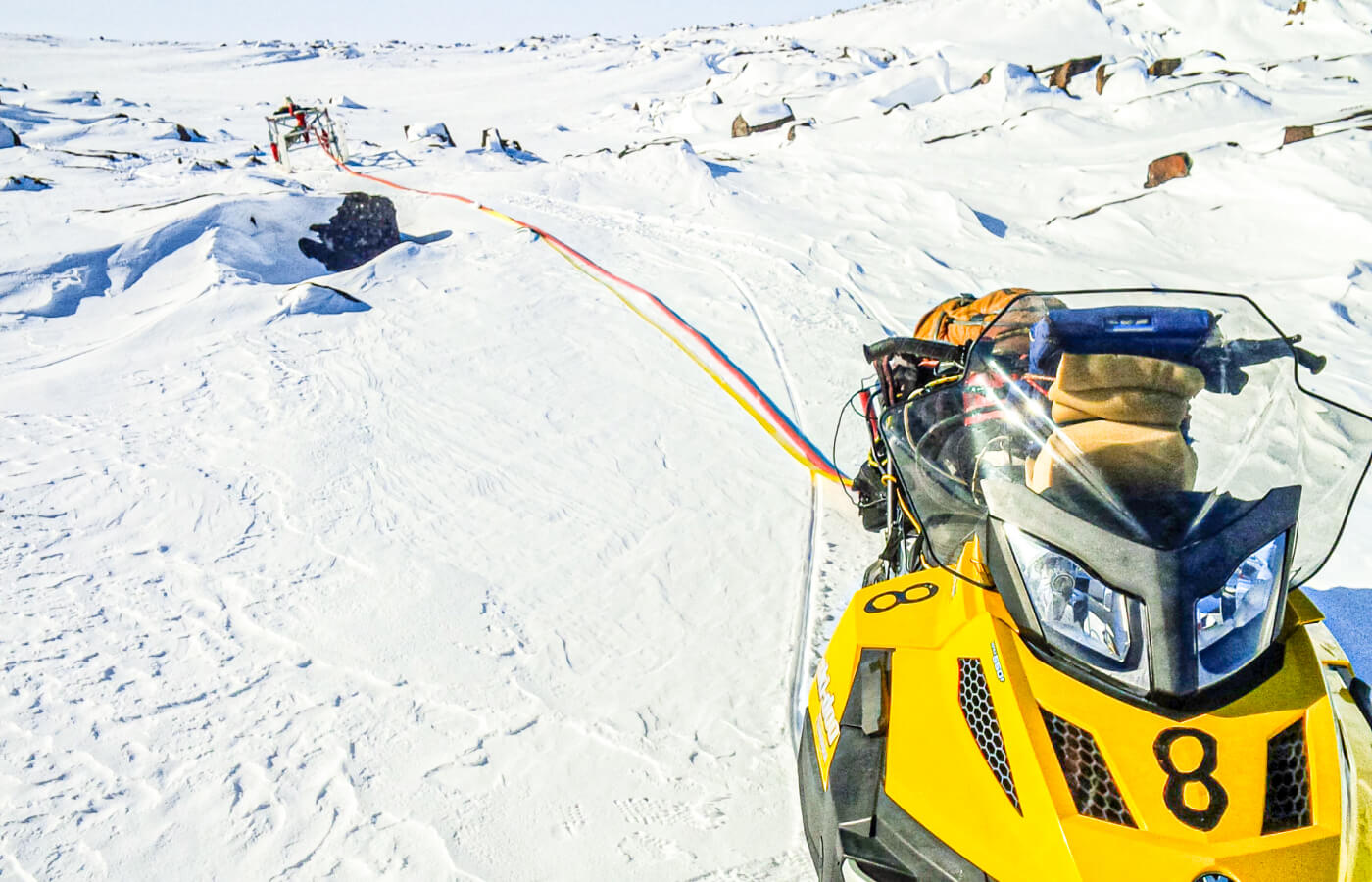 Snowmobile-mode Cesium Magnetometer Survey in Nunavut